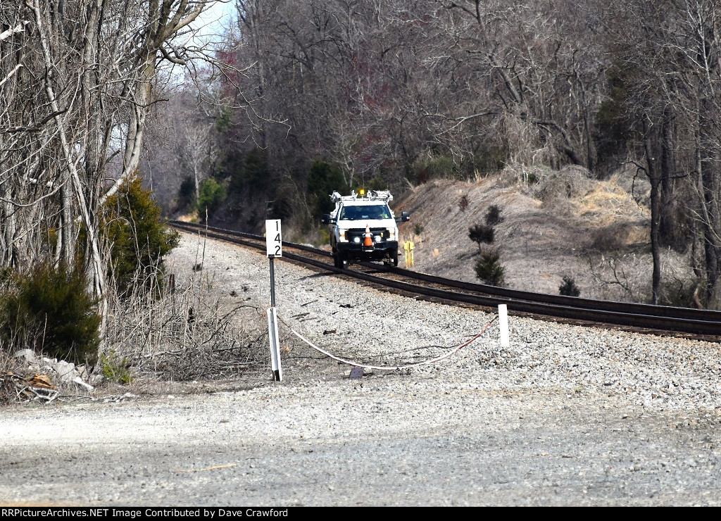 MofW Equipment Passing Through Shipman, Virginia